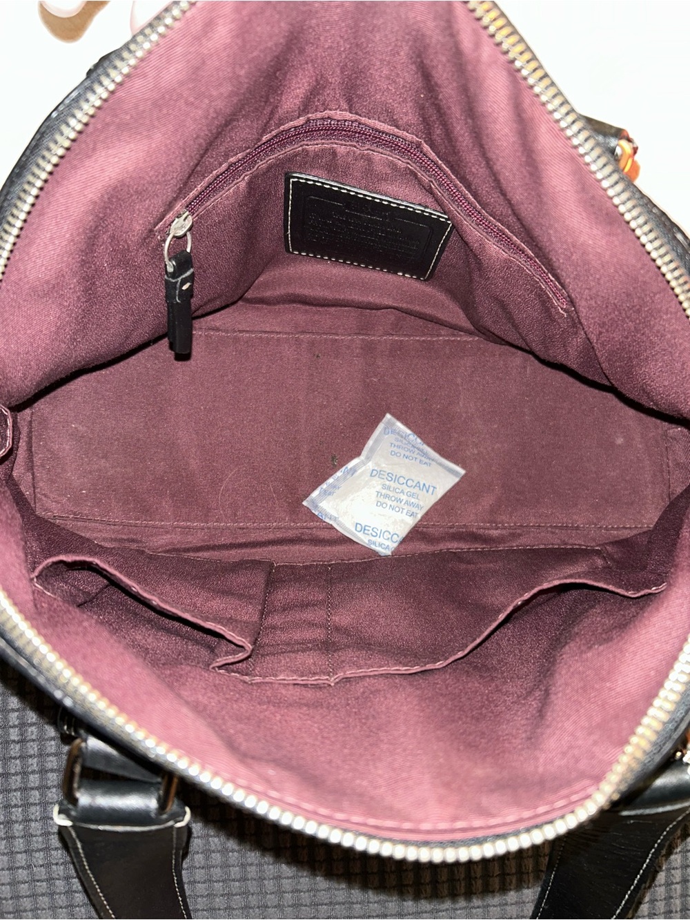 Coach Hampton Leather Satchel with Contrast Stitching- F13963 - Picture 10 of 12